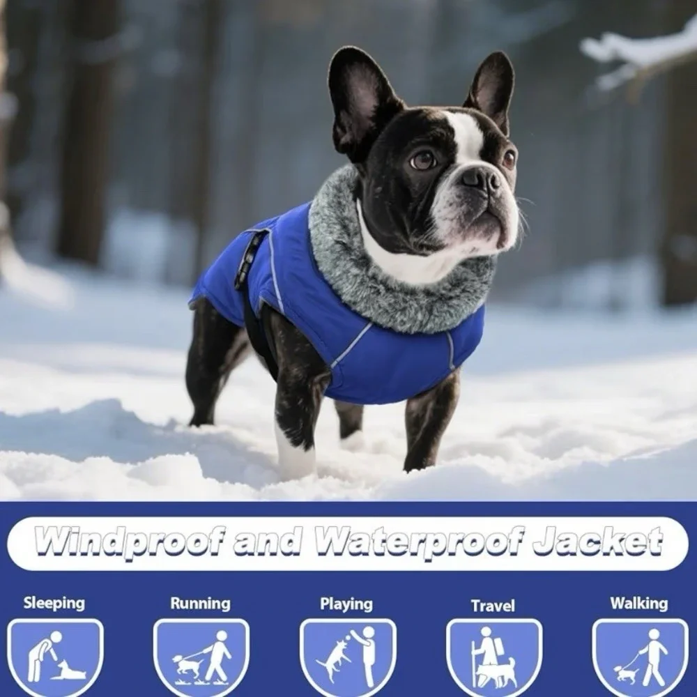 Winter  Dog‎ Coat - Thick Fleece Lined Reflective Winter Jacket, Size XL